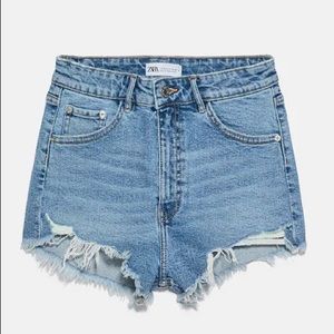 Zara Hi Rise Denim Shorts